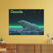 Ice Edge Polar-Beer Canvas Afdruk (Insitu (Woonkamer))