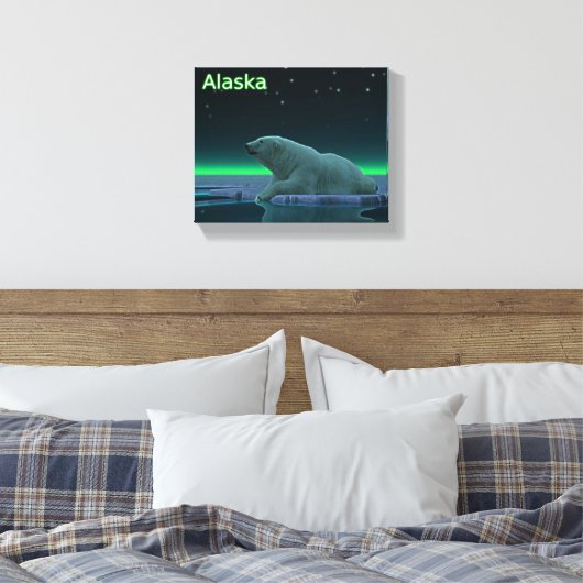 Ice Edge Polar-Beer Canvas Afdruk (Insitu (Slaapkamer))