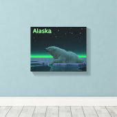 Ice Edge Polar-Beer Canvas Afdruk (Insitu (Houten vloer))