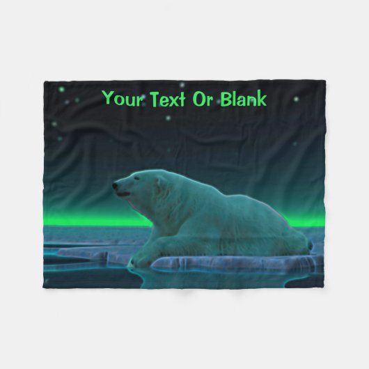 Ice Edge Polar-Beer Fleece Deken (Voorkant (Horizontaal))