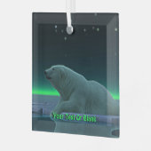 Ice Edge Polar-Beer Glas Ornament (Voorkant links)