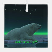 Ice Edge Polar-Beer Glas Ornament (Achterkant)