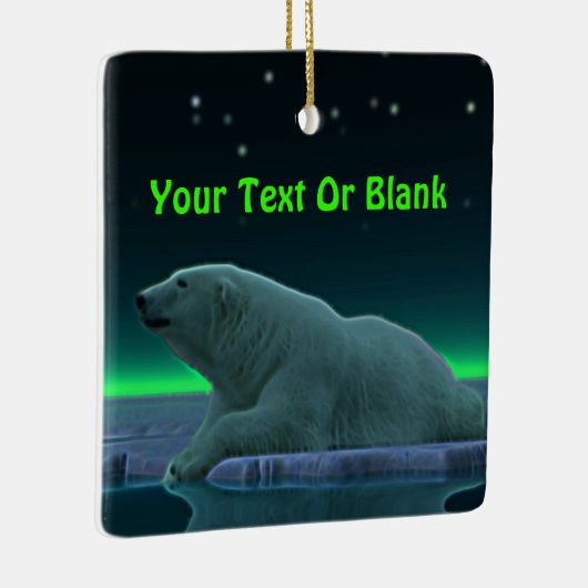 Ice Edge Polar-Beer Keramisch Ornament (Rechts)