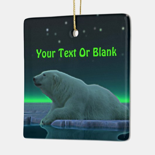 Ice Edge Polar-Beer Keramisch Ornament (Links)