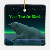 Ice Edge Polar-Beer Keramisch Ornament (Achterkant)