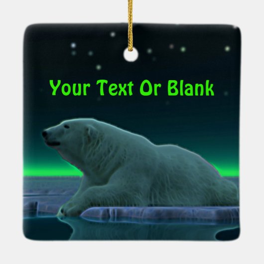 Ice Edge Polar-Beer Keramisch Ornament (Achterkant)