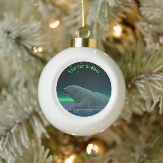 Ice Edge Polar-Beer Keramische Bal Ornament (Boom)