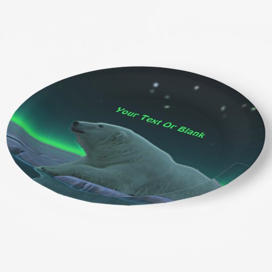 Ice Edge Polar-Beer Papieren Bordje (Gekanteld)