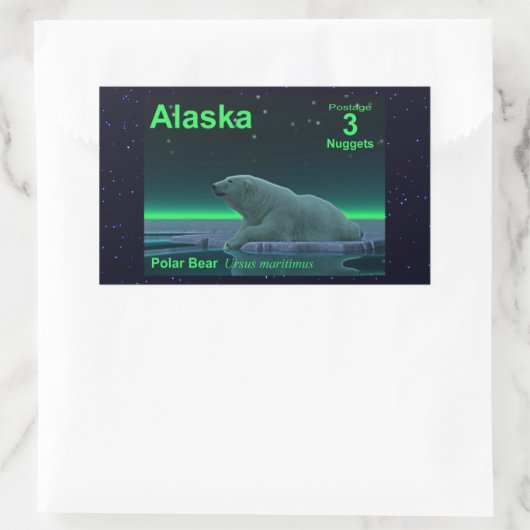 Ice Edge Polar-Beer Rechthoekige Sticker (Tas)