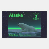 Ice Edge Polar-Beer Rechthoekige Sticker (Voorkant)
