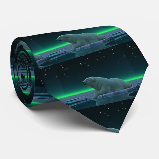 Ice Edge Polar-Beer Stropdas (Opgerold)