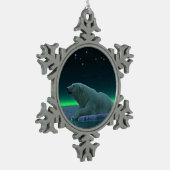 Ice Edge Polar-Beer Tin Sneeuwvlok Ornament (Links)