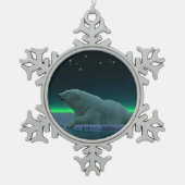 Ice Edge Polar-Beer Tin Sneeuwvlok Ornament (Voorkant)