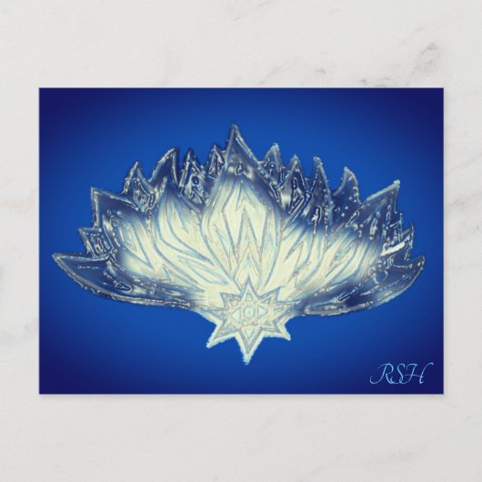 Ice Elemental Lotus Briefkaart (Voorkant)