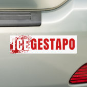 ICE Equals Gestapo Anti Trump Bumpersticker (Op auto)