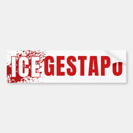 ICE Equals Gestapo Anti Trump Bumpersticker (Voorkant)