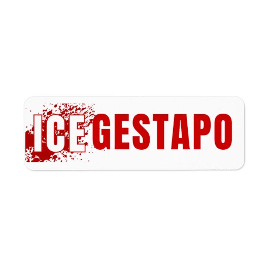 ICE Equals Gestapo Anti Trump Etiket (Voorkant)