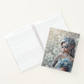 Ice Fairy Bride – Frosted Winter Fantasy Portrait Notitieboek (Binnen)