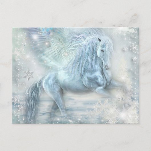 Ice Fantasy Pegasus Briefkaart (Voorkant)