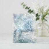 Ice Fantasy Pegasus Briefkaart (Staand voorkant)