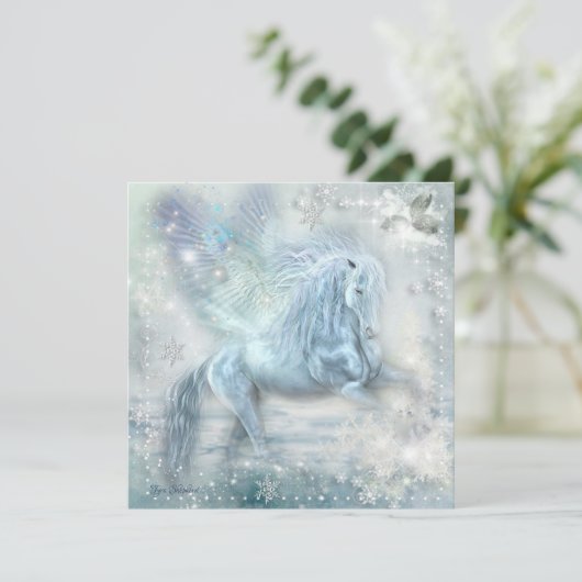 Ice Fantasy Pegasus Flat Kaart (Staand voorkant)