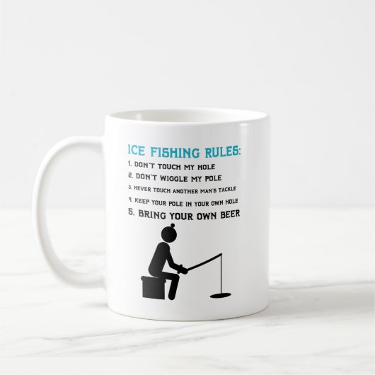 Ice Fisher vader of moeder cadeau  Koffiemok (Links)