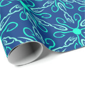 Ice Fisherman Snowflake Hexagon Pattern Cadeaupapier (Rol Hoek)