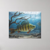 Ice Fishing for Perch Canvas Afdruk (Voorkant)