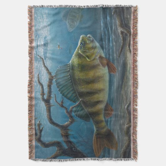 Ice Fishing for Perch Deken (Voorkant Verticaal)