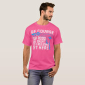 Ice Fishing Funny Joke Short Rods Winter Fishing T-shirt (Voorkant volledig)