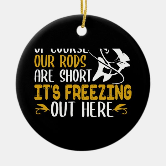 Ice Fishing Keramisch Ornament (Voorkant)