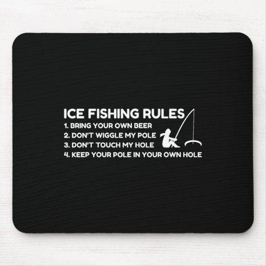 Ice Fishing Rules Funny  Muismat (Voorkant)