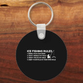 Ice Fishing Rules Funny  Sleutelhanger (Voorkant)