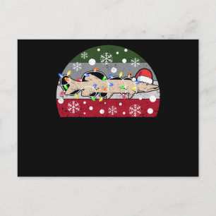 Ice Fishkie Kerstmusky Funny Santa Briefkaart