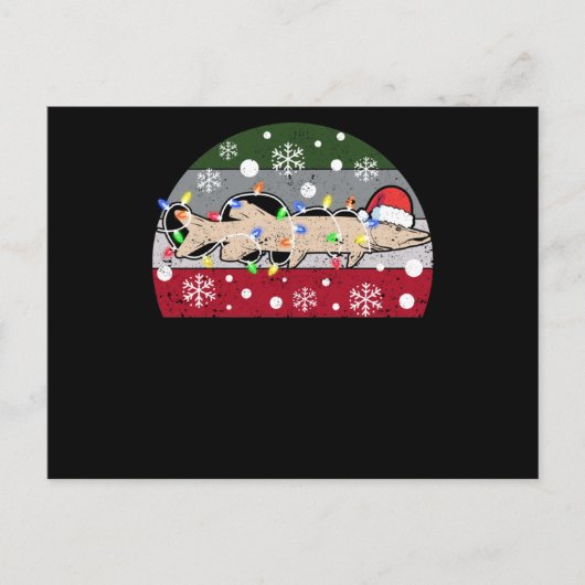 Ice Fishkie Kerstmusky Funny Santa Briefkaart (Voorkant)