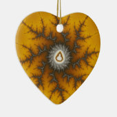 Ice Flake Fractal Kerstsieraneel Keramisch Ornament (Rechts)