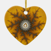 Ice Flake Fractal Kerstsieraneel Keramisch Ornament (Voorkant)