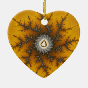 Ice Flake Fractal Kerstsieraneel Keramisch Ornament