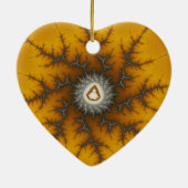 Ice Flake Fractal Kerstsieraneel Keramisch Ornament (Achterkant)