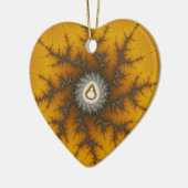 Ice Flake Fractal Kerstsieraneel Keramisch Ornament (Links)