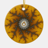 Ice Flake Fractal Kerstsieraneel Keramisch Ornament (Voorkant)