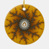 Ice Flake Fractal Kerstsieraneel Keramisch Ornament (Achterkant)