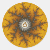 Ice Flake - Fractal Ronde Sticker (Voorkant)