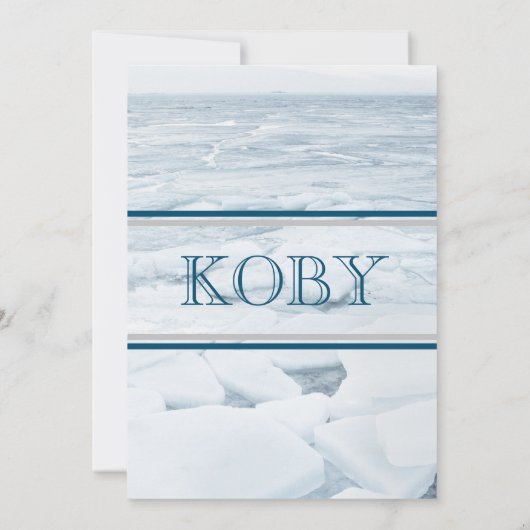 Ice Floe Invitation Kaart (Achterkant)