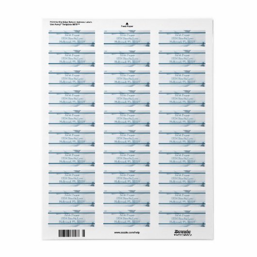 Ice Floe Return Address Labels (Full Sheet)
