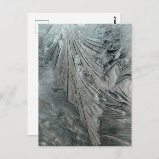 Ice Flower Vertical DIY Briefkaart (Voorkant / Achterkant)
