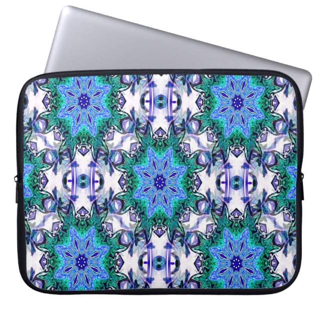 Ice Flowers.... Laptop Sleeve (Voorkant)