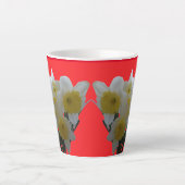 Ice Follies Daffodils Design Latte Mok (Voorkant)