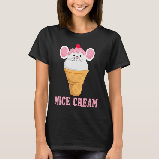 Ice Food Sundae Mouse  Mice Cream Foodie T-shirt (Voorkant)