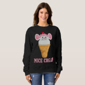 Ice Food Sundae Mouse  Mice Cream Foodie Trui (Voorkant volledig)